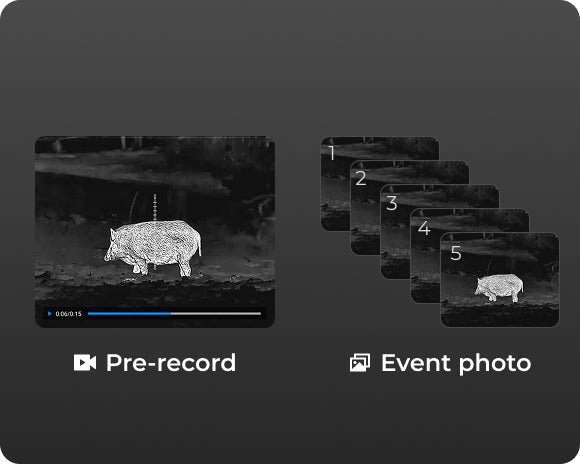 MEGA CQ25R recoil-activated pre-record feature