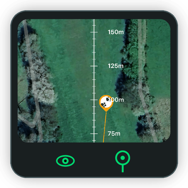 Step 5 navigating to the saved target marker on the ZenTrace map